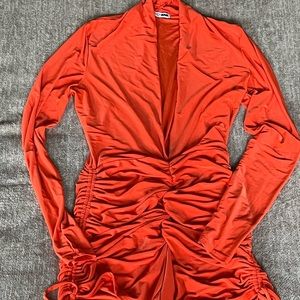 🔥🧡Fashion Nova Orange Romper size L
